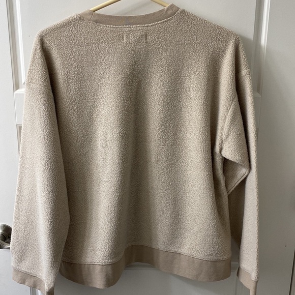 Madewell fleece sweatshirt size small neutral alabaster colour - Picture 2 of 8